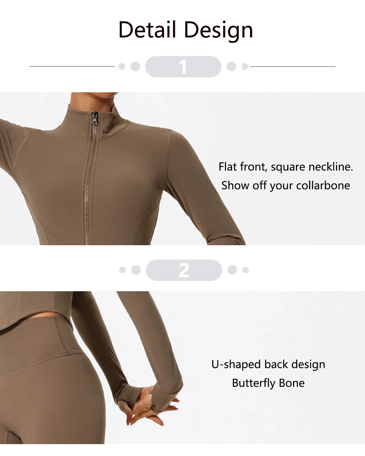 Hearuisavy Ultra-Soft Fabrics Casual Tight Sports Jackets Women Zipper Yoga Clothes Female Quick-Dry Long Sleeve Sportswear