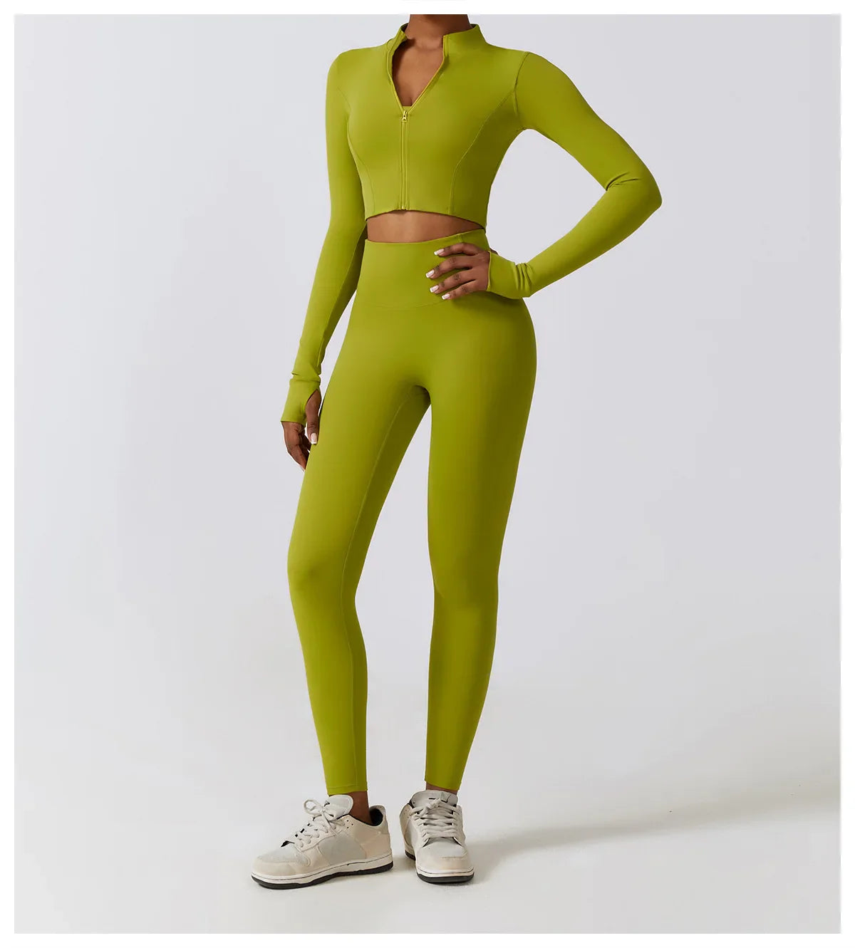 Women's Long Sleeve Top Zipper Jacket Yoga Shirts Running T-Shirt Workout Fitness Gym Sports Top Training Crop Top Clothes