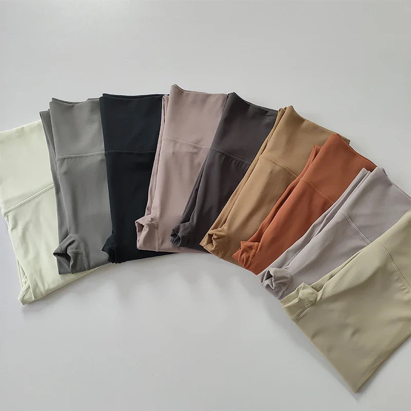 Pocket Sports Nude Yoga Pants Women's High Waist Hip Lift Tight Tight Leggings  Fast-Drying Running and Fitness Pants