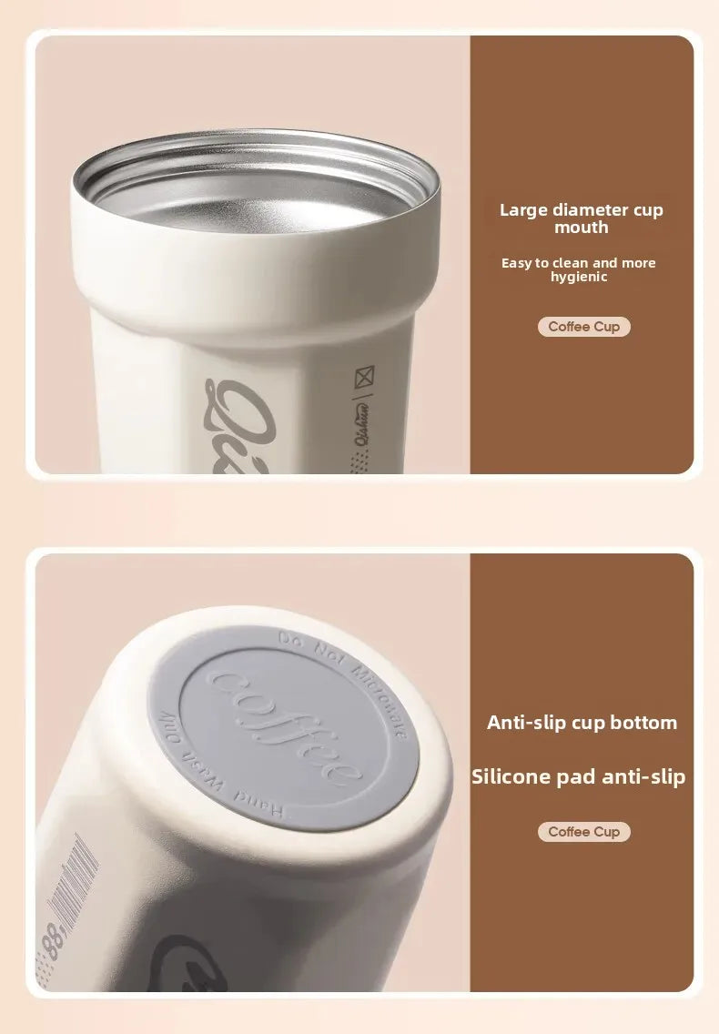 Portable 316 Stainless Steel Coffee Insulated Mug Octagonal Shape Travel Water Cup with Logo Printing Companion Mug for Men