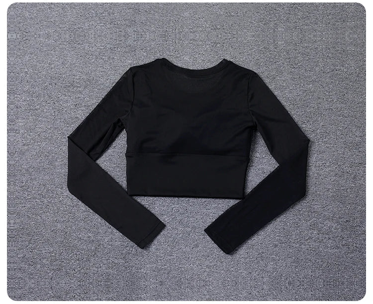 Womens Workout Long Sleeve Yoga Basic Tee Shirt Casual Round Neck Slim Athletic Running Solid T-Shirt Top