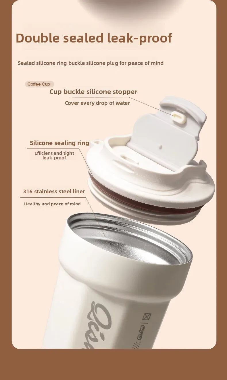 Portable 316 Stainless Steel Coffee Insulated Mug Octagonal Shape Travel Water Cup with Logo Printing Companion Mug for Men