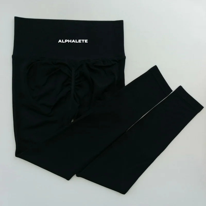 ALPHALETE Women Yoga Pants Leggings Hips Lifting Gym Leggings Seamless Sport Pants High Waist Fitness Leggings Workout Running