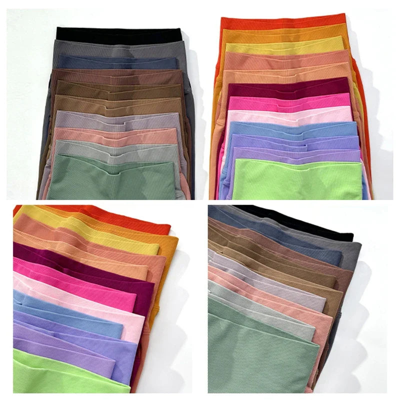 Women Candy Color Leggings For Women High Waist Yoga Legging Seamless Scrunch Bum Gym Leggings Workout Sports Tights