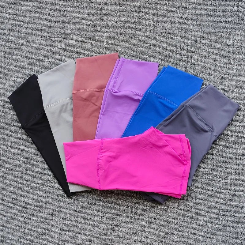Women Sports Shorts High Waist Yoga Shorts Slim Fit Butt Lift Gym Running High Elastic Nylon Shorts