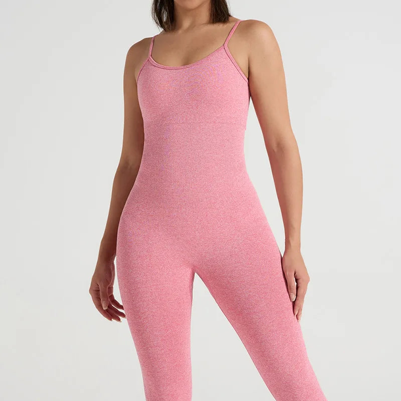 Bodycon Jumpsuit Women Full Seasons Casual Fitness Sporty Playsuit Sleeveless Slim Activewear All In One Jumpsuit Clothing Lady