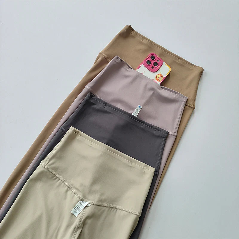 Pocket Sports Nude Yoga Pants Women's High Waist Hip Lift Tight Tight Leggings  Fast-Drying Running and Fitness Pants