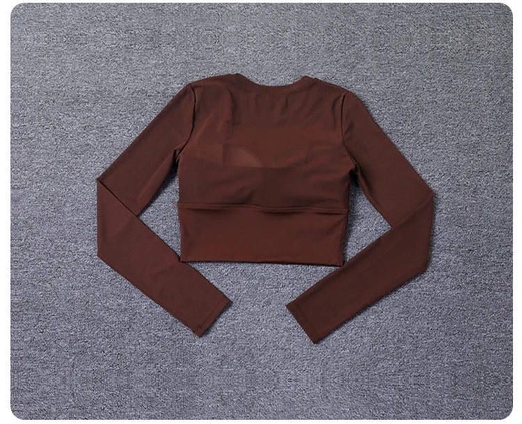 Womens Workout Long Sleeve Yoga Basic Tee Shirt Casual Round Neck Slim Athletic Running Solid T-Shirt Top