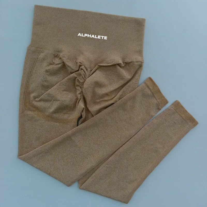 ALPHALETE Women Yoga Pants Leggings Hips Lifting Gym Leggings Seamless Sport Pants High Waist Fitness Leggings Workout Running