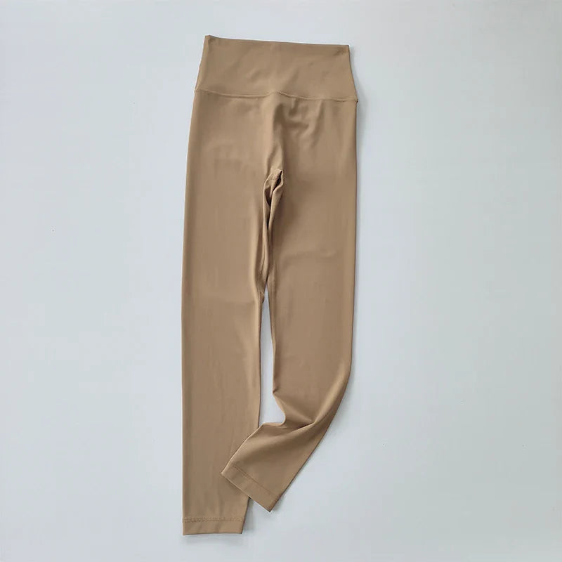 Pocket Sports Nude Yoga Pants Women's High Waist Hip Lift Tight Tight Leggings  Fast-Drying Running and Fitness Pants