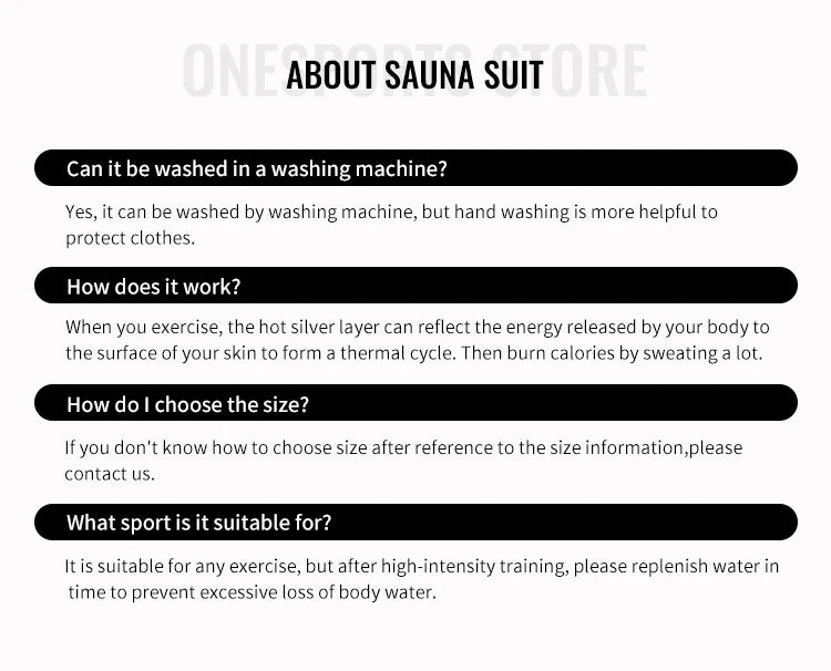Sauna Suit Unisex Gym Clothing Set Full Body Sweating Sportswear Women Boxing Training Running Fitness Weight Loss Tracksuit