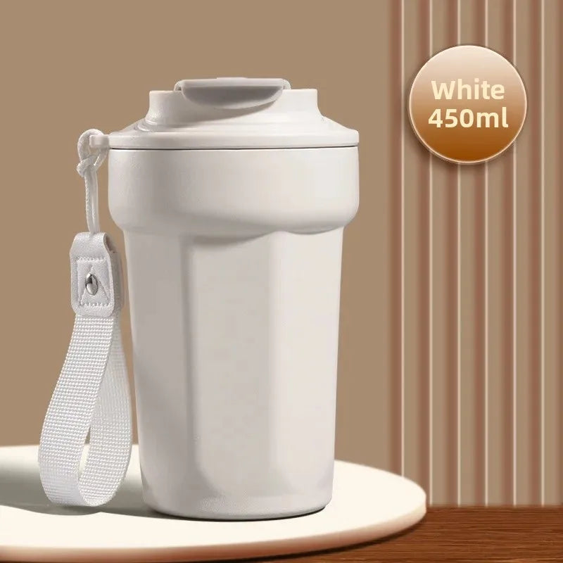 Portable 316 Stainless Steel Coffee Insulated Mug Octagonal Shape Travel Water Cup with Logo Printing Companion Mug for Men