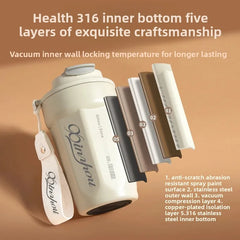 Portable 316 Stainless Steel Coffee Insulated Mug Octagonal Shape Travel Water Cup with Logo Printing Companion Mug for Men