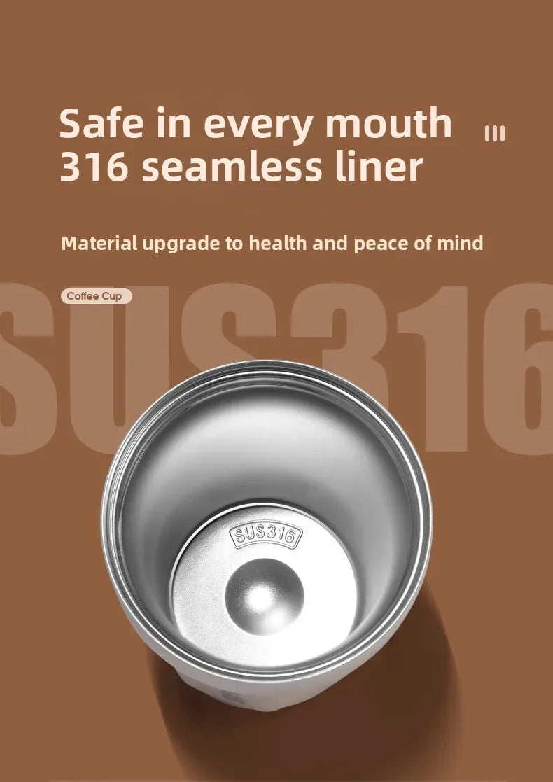 Portable 316 Stainless Steel Coffee Insulated Mug Octagonal Shape Travel Water Cup with Logo Printing Companion Mug for Men