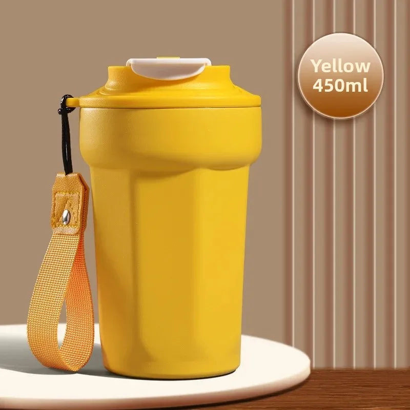 Portable 316 Stainless Steel Coffee Insulated Mug Octagonal Shape Travel Water Cup with Logo Printing Companion Mug for Men