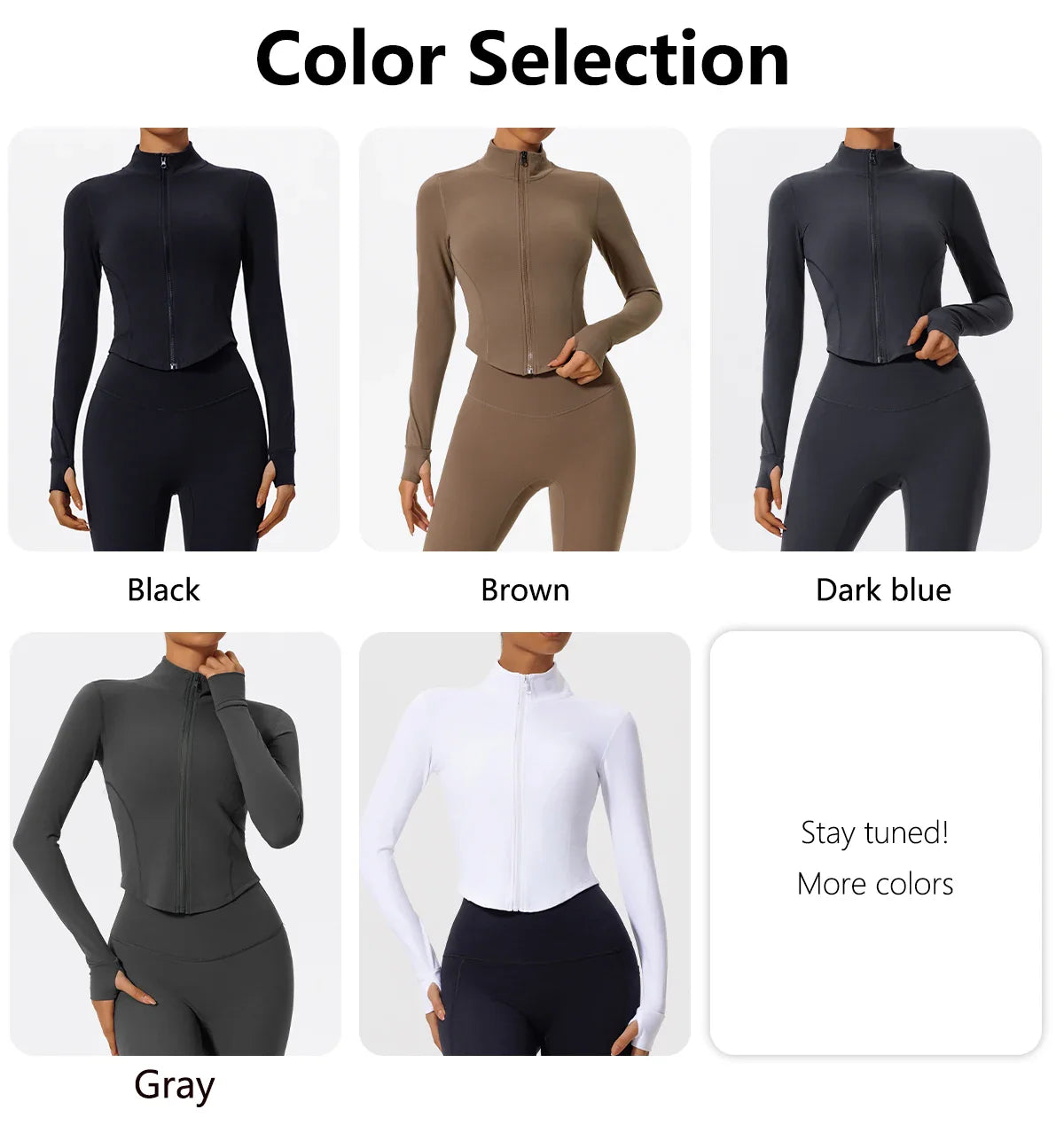 Hearuisavy Ultra-Soft Fabrics Casual Tight Sports Jackets Women Zipper Yoga Clothes Female Quick-Dry Long Sleeve Sportswear