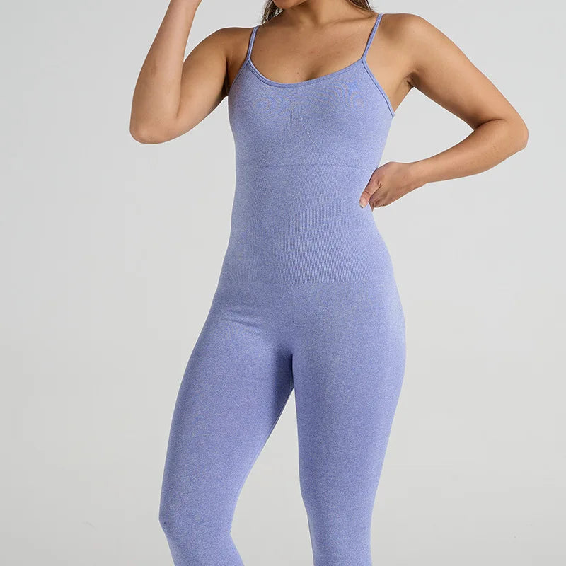 Bodycon Jumpsuit Women Full Seasons Casual Fitness Sporty Playsuit Sleeveless Slim Activewear All In One Jumpsuit Clothing Lady