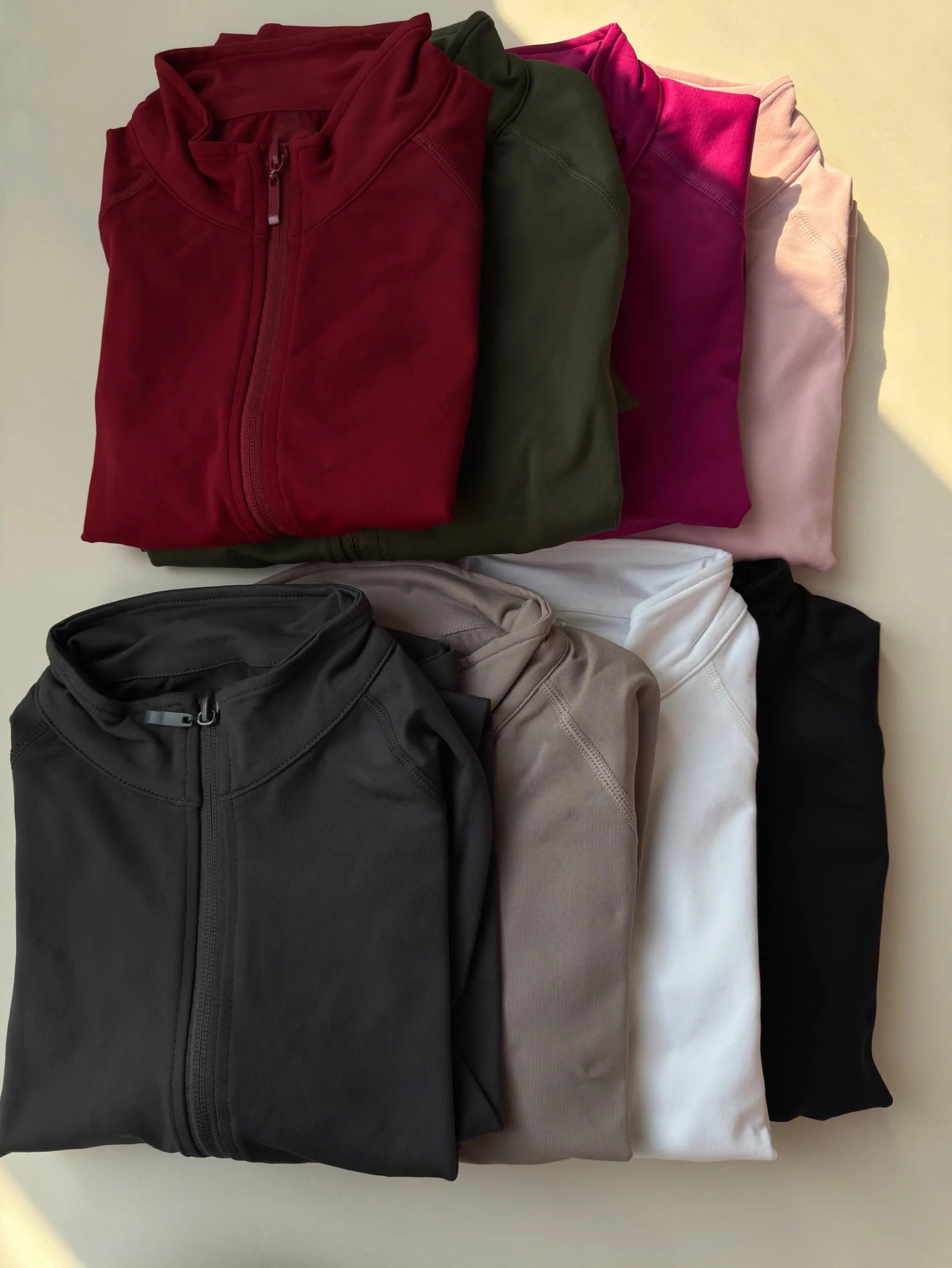 Dynamic Zippy Raglan Sleeve High Stretch Longline Subtle Contour Zip-Up Coat Fitness Activewear Yoga Gym Jacket