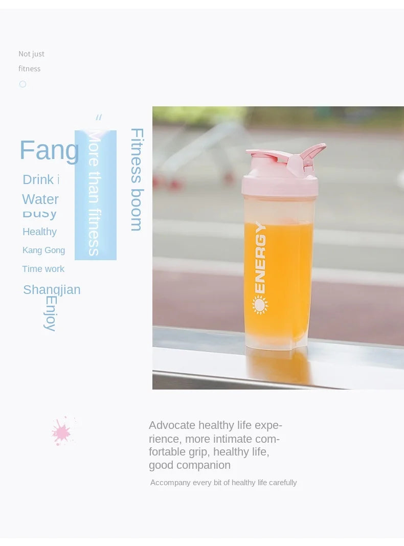 500/700MLSports Water Bottle Protein Shaker Outdoor Travel Portable JuiceCup With Powder Case Coffee Mugs Leak Proof DrinkBottle