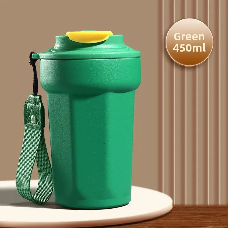 Portable 316 Stainless Steel Coffee Insulated Mug Octagonal Shape Travel Water Cup with Logo Printing Companion Mug for Men