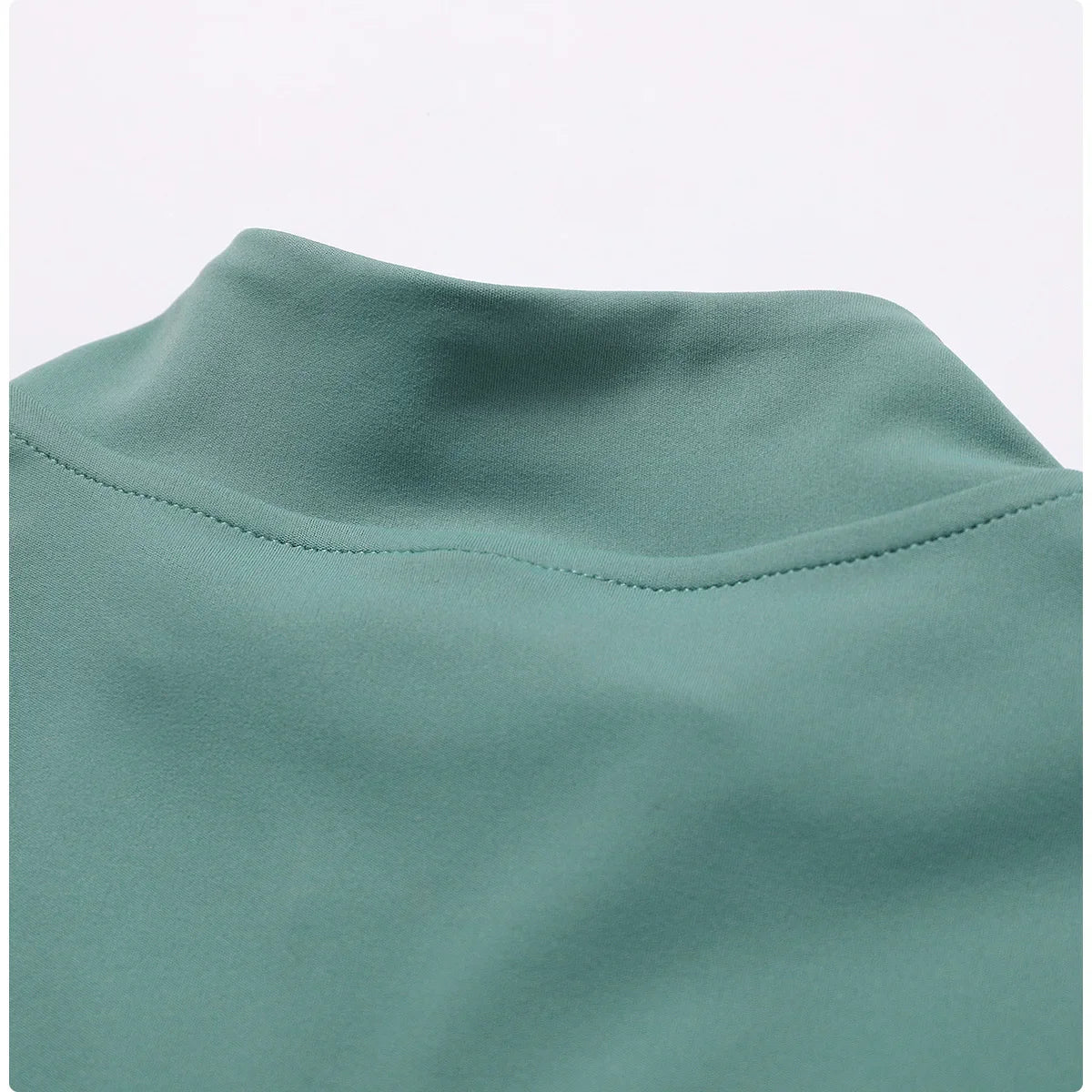 Women's Long Sleeve Top Zipper Jacket Yoga Shirts Running T-Shirt Workout Fitness Gym Sports Top Training Crop Top Clothes