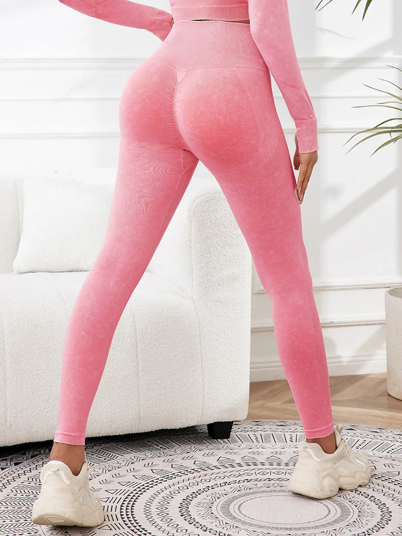 2025 2PCS Sets Women Outfit High Waist Gym Sexy Sport Wash Pants Sets Running Outdoors Skinny
