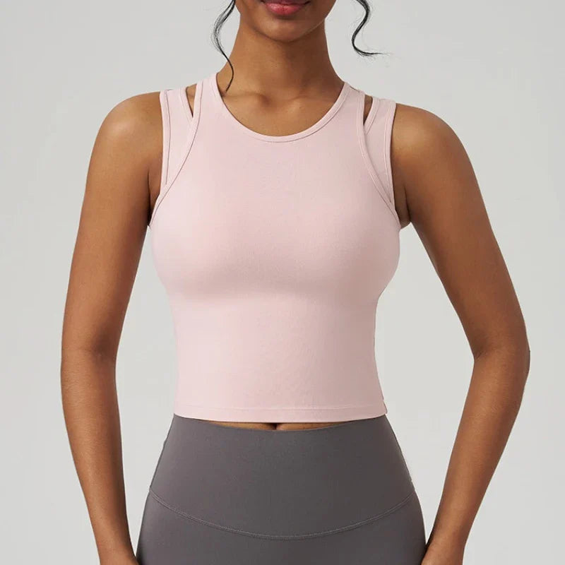 Yoga Vest Women Gym Sleeveless Sport Shirt Fitness Training Sportswear Vest Outdoor Running Sport Tank Tops