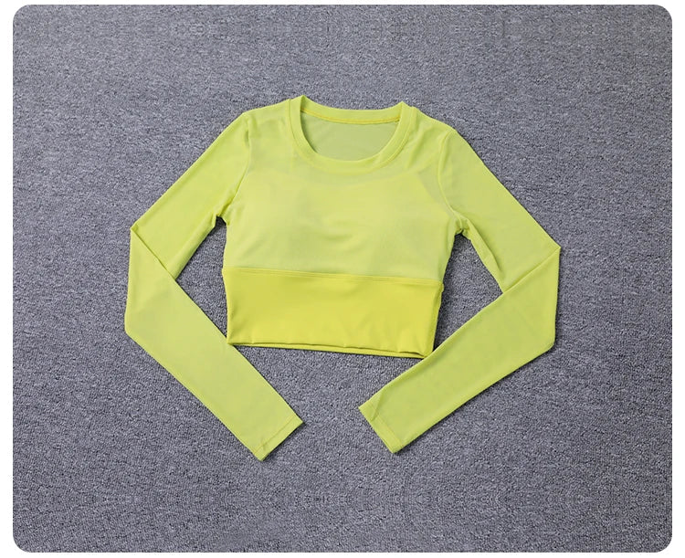 Womens Workout Long Sleeve Yoga Basic Tee Shirt Casual Round Neck Slim Athletic Running Solid T-Shirt Top