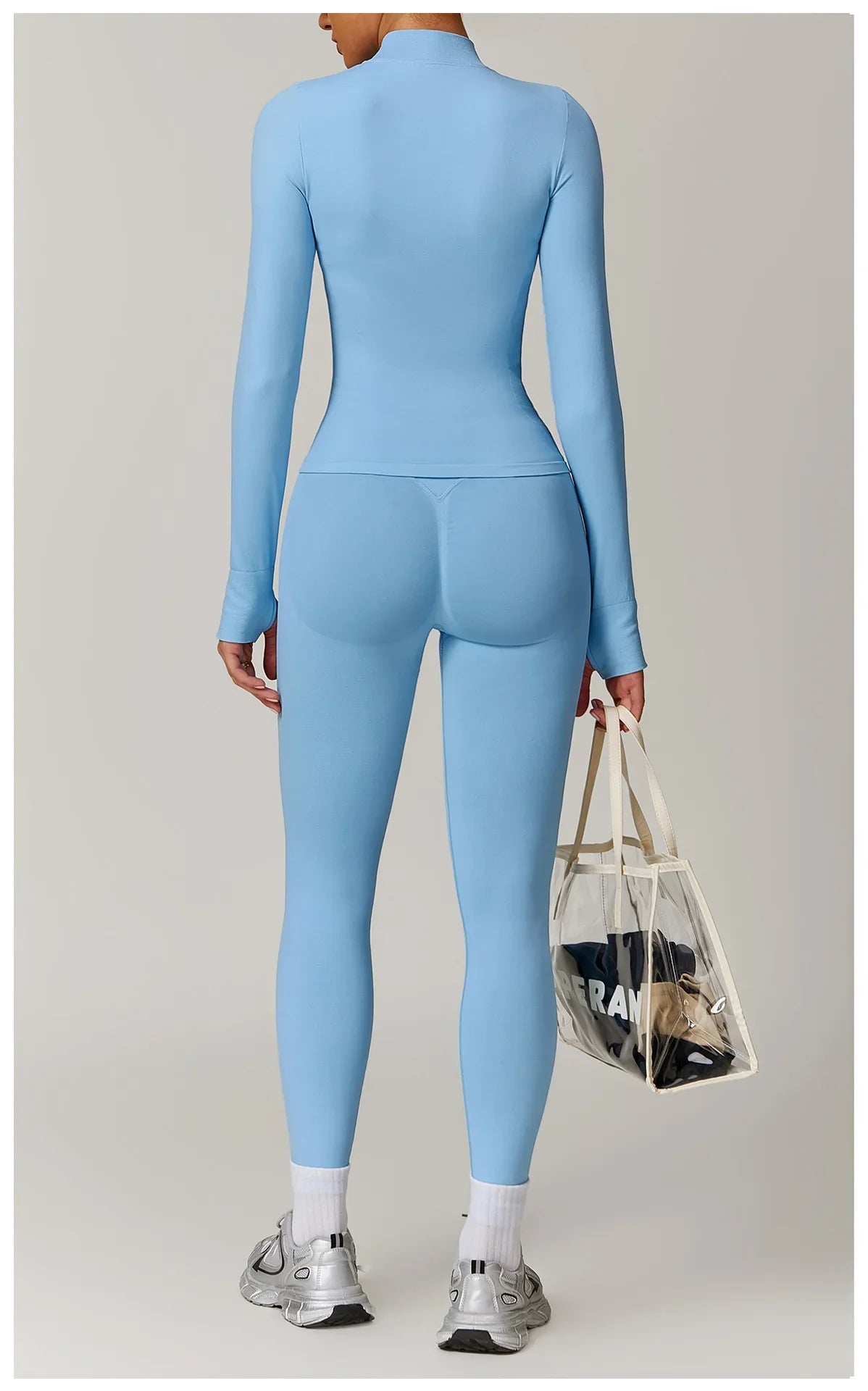 Seamless Yoga Slothes Women's Top Standing Collar Long Sleeved Sports Jacket Running Training Fitness Top Windproof Running Suit