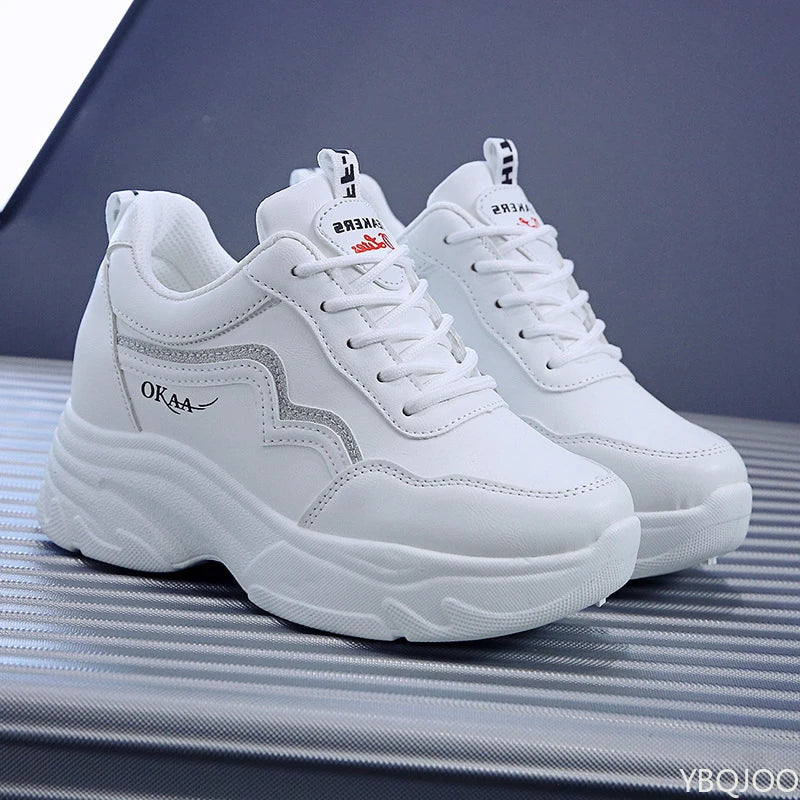 High top Women's Sneakers Casual comfort vulcanized shoes Fashion versatile leather shoe Ladies nonslip breathable Shoes Zapatos