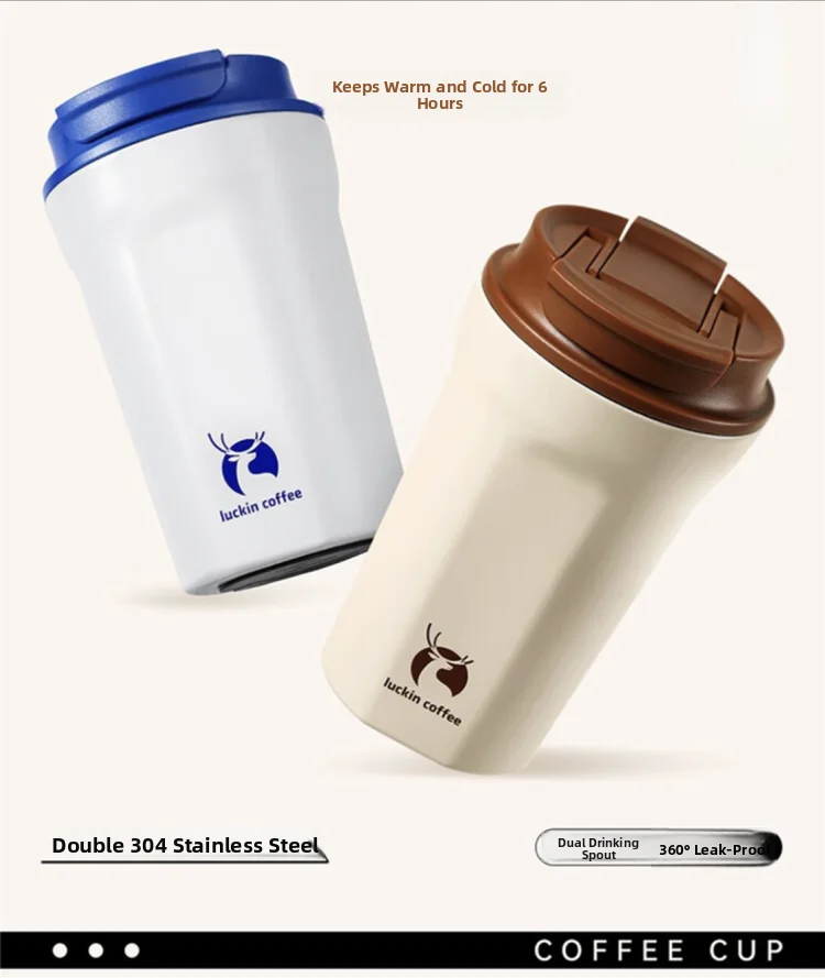 Luin Coffee 304 Stainl Steel Double Drink Insulated Mug 340ml Modern Simple Sle for Outdoor Use Birthday Gift for Frie