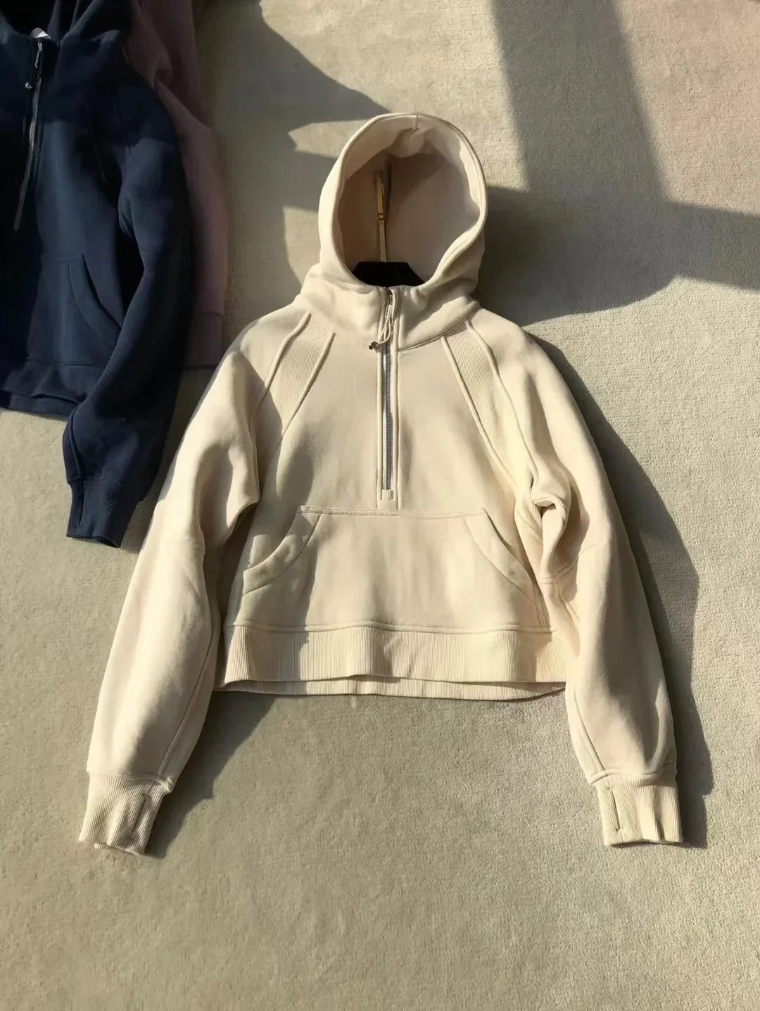 LULU Women's Thickened Hoodie Sweatshirt Zipper Sportswear Yoga Outdoor Fitness Casual Loose Style Autumn Winter Collection