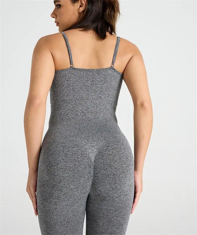 Bodycon Jumpsuit Women Full Seasons Casual Fitness Sporty Playsuit Sleeveless Slim Activewear All In One Jumpsuit Clothing Lady