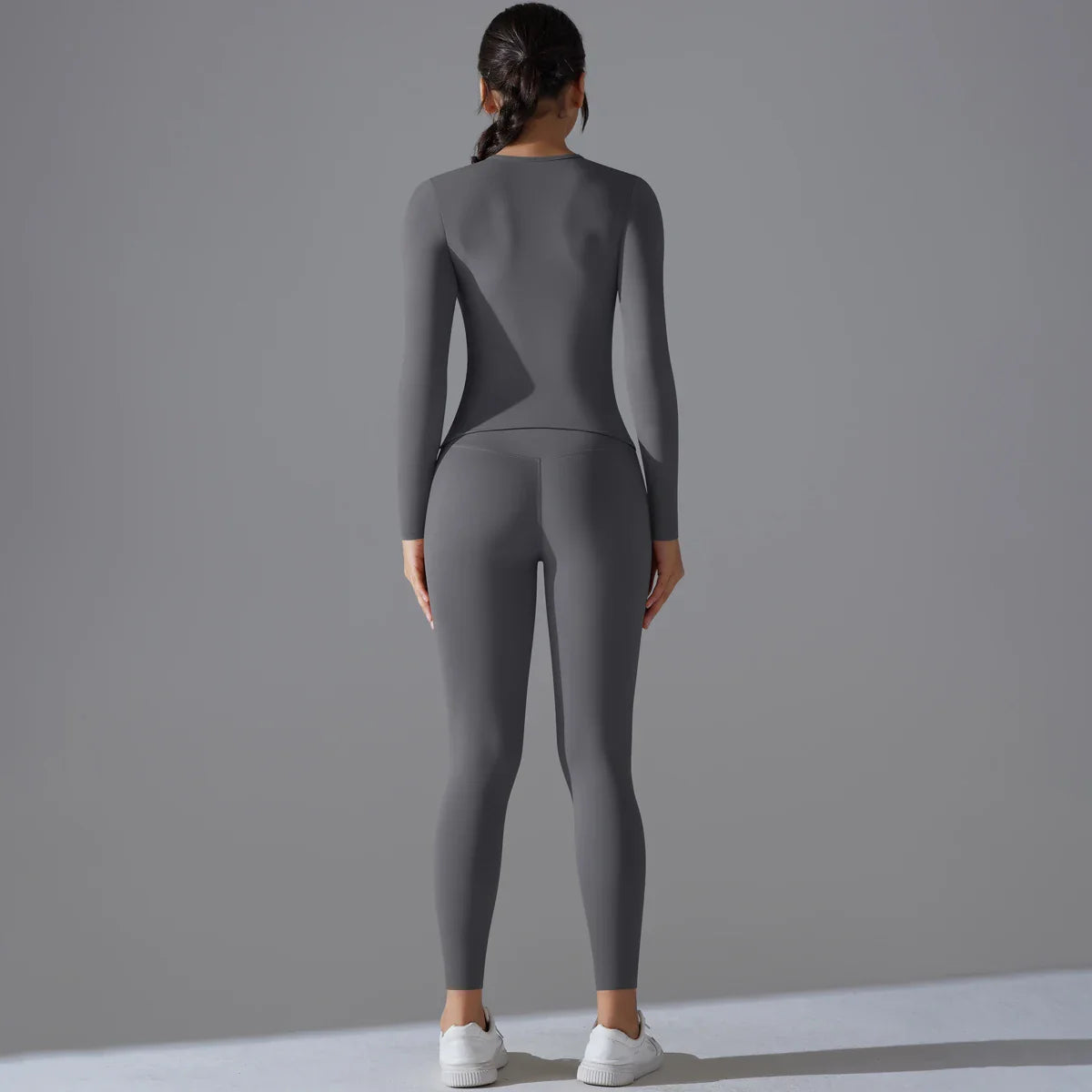 Yoga Suit Sports Set Sleeve Breathable Stretchy GYM Yoga Slim Fitness Active Top BreathableTummy Control Slimming Booty Leggings