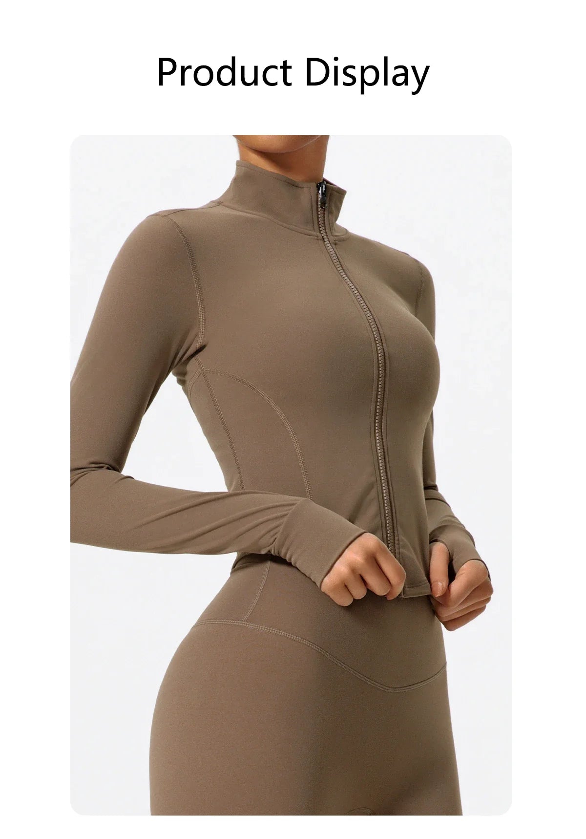 Hearuisavy Ultra-Soft Fabrics Casual Tight Sports Jackets Women Zipper Yoga Clothes Female Quick-Dry Long Sleeve Sportswear