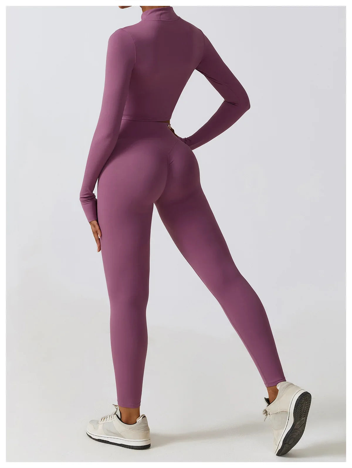 Women's Long Sleeve Top Zipper Jacket Yoga Shirts Running T-Shirt Workout Fitness Gym Sports Top Training Crop Top Clothes