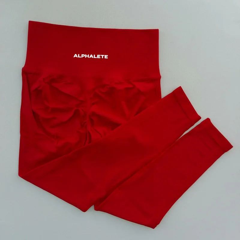 ALPHALETE Women Yoga Pants Leggings Hips Lifting Gym Leggings Seamless Sport Pants High Waist Fitness Leggings Workout Running