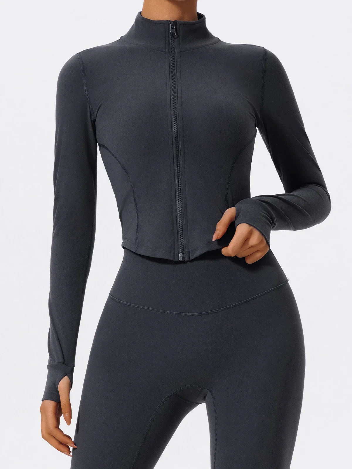 Hearuisavy Ultra-Soft Fabrics Casual Tight Sports Jackets Women Zipper Yoga Clothes Female Quick-Dry Long Sleeve Sportswear