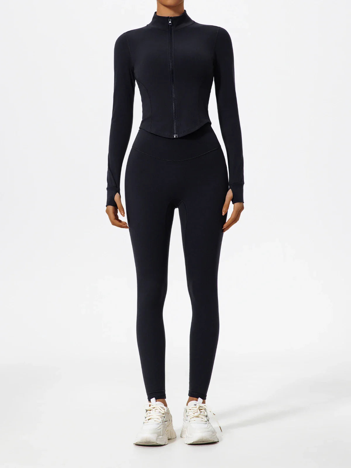 Hearuisavy Ultra-Soft Fabrics Casual Tight Sports Jackets Women Zipper Yoga Clothes Female Quick-Dry Long Sleeve Sportswear