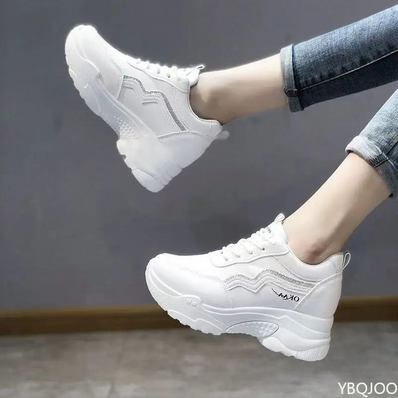 High top Women's Sneakers Casual comfort vulcanized shoes Fashion versatile leather shoe Ladies nonslip breathable Shoes Zapatos