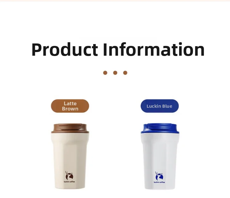 Luin Coffee 304 Stainl Steel Double Drink Insulated Mug 340ml Modern Simple Sle for Outdoor Use Birthday Gift for Frie