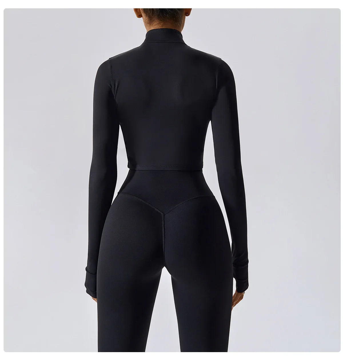 Women's Long Sleeve Top Zipper Jacket Yoga Shirts Running T-Shirt Workout Fitness Gym Sports Top Training Crop Top Clothes