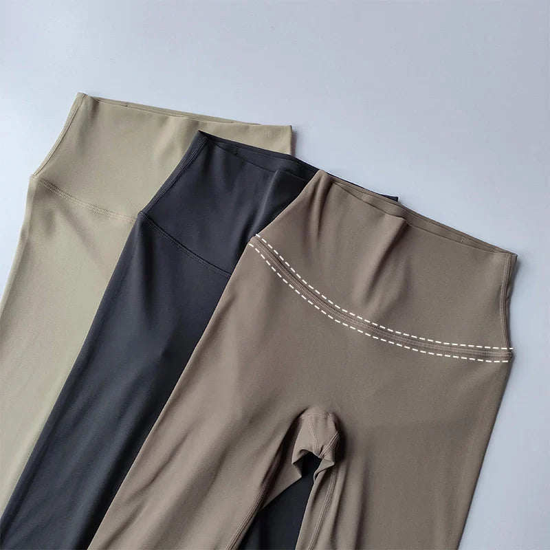 Pocket Sports Nude Yoga Pants Women's High Waist Hip Lift Tight Tight Leggings  Fast-Drying Running and Fitness Pants