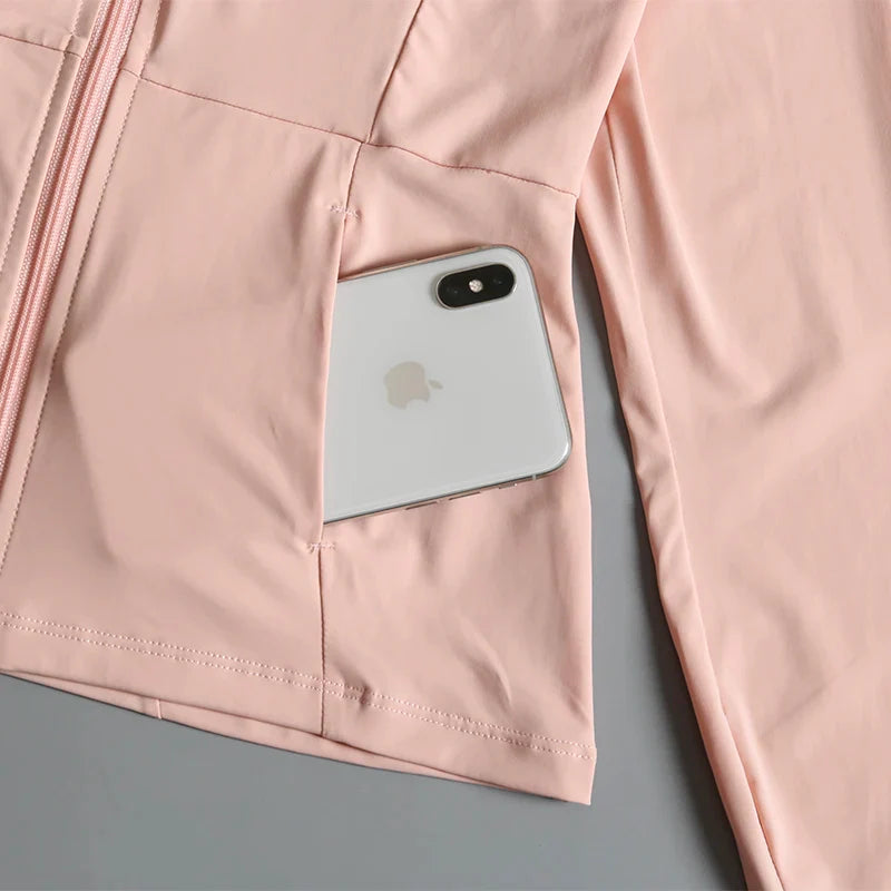 New yoga wear ladies coat round high elastic loose exercise yoga fitness long sleeve stand-up collar  yoga tops