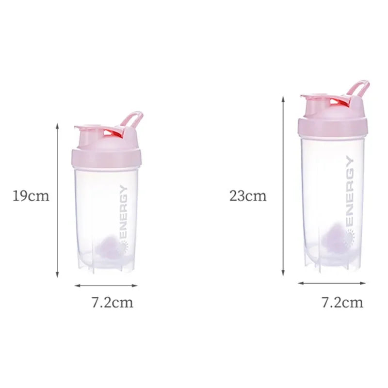 500/700MLSports Water Bottle Protein Shaker Outdoor Travel Portable JuiceCup With Powder Case Coffee Mugs Leak Proof DrinkBottle
