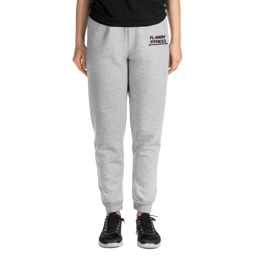 Women's Athletic Heather Embroidered Logo Joggers Flamin' Fitness