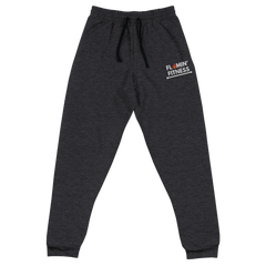 Women's Black Heather Embroidered Logo Joggers Flamin' Fitness